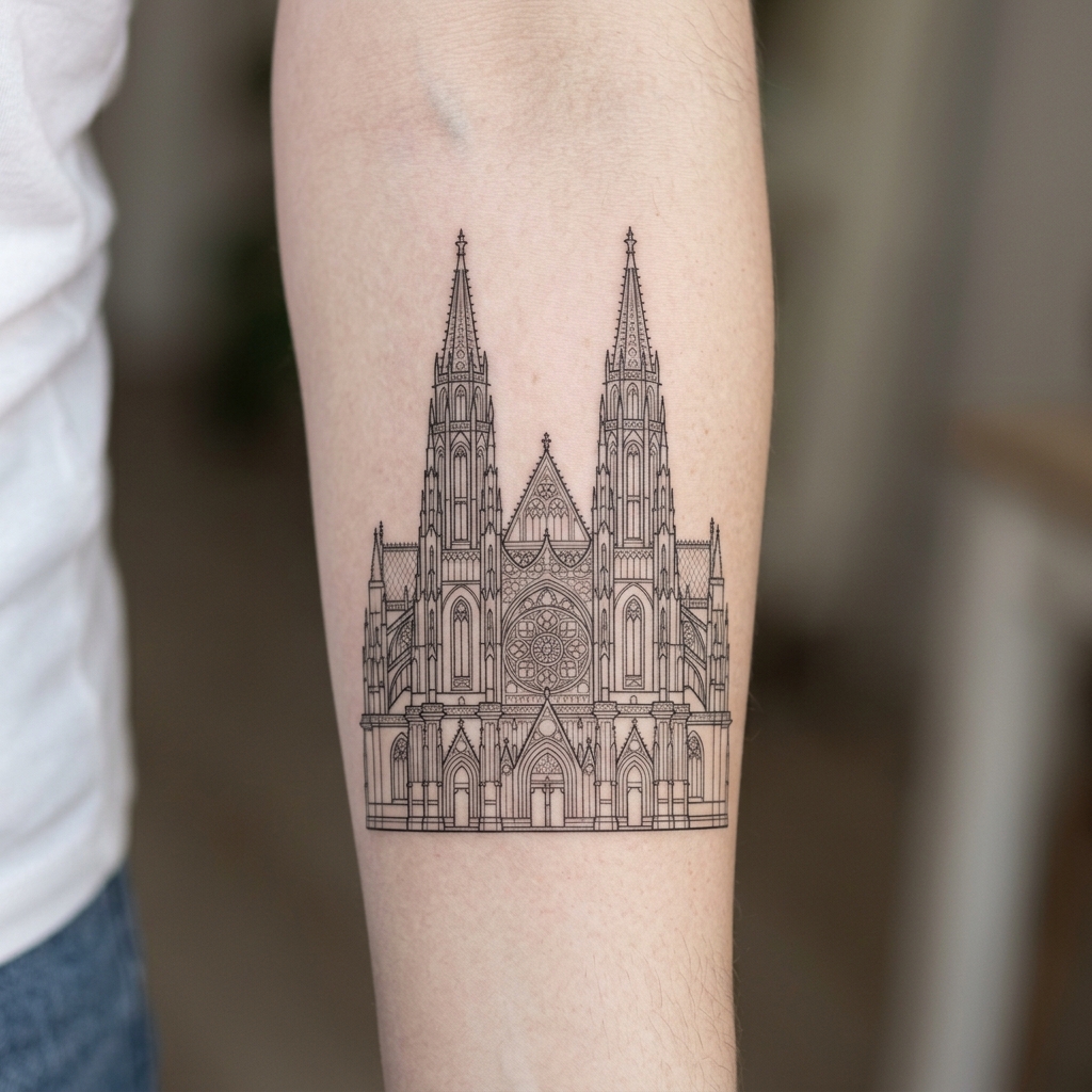 Tatuaje Arquitectónico Catedral